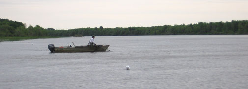 Fisherman in boat